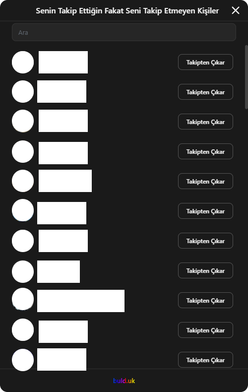 Takipci Analiz